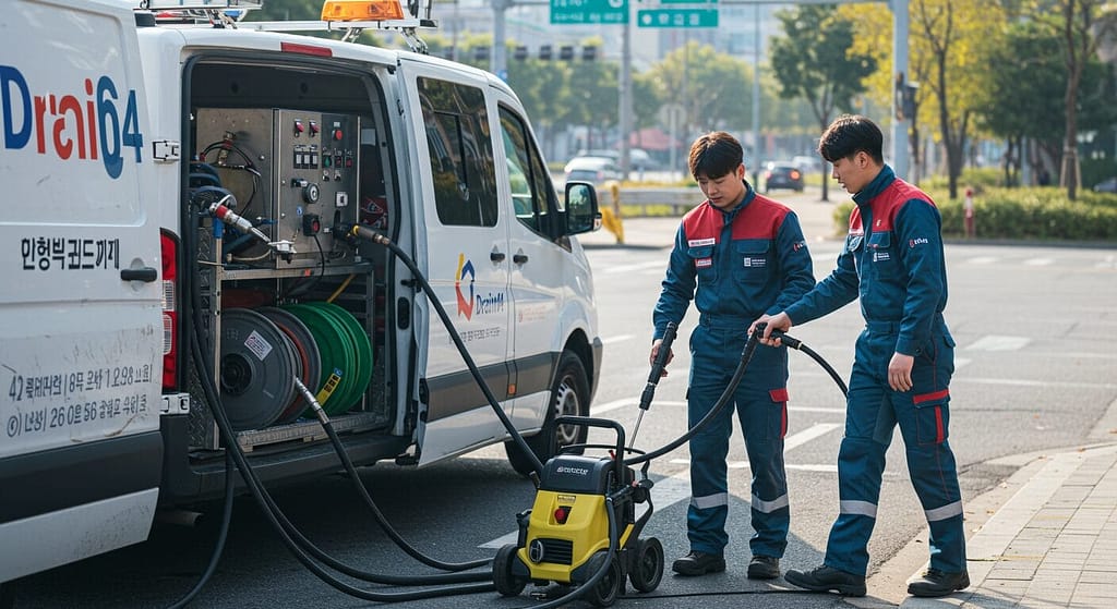 처인구 고압세척 오수관막힘 뚫어 문제 해결1
