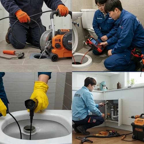 지곡동 하수구 막힘 하수도 꽉 막힌 운까지 뚫어