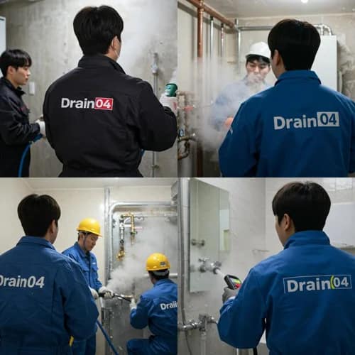 처인구 수도 동파 녹임 해빙 녹임 기술로 하수구까지 통수