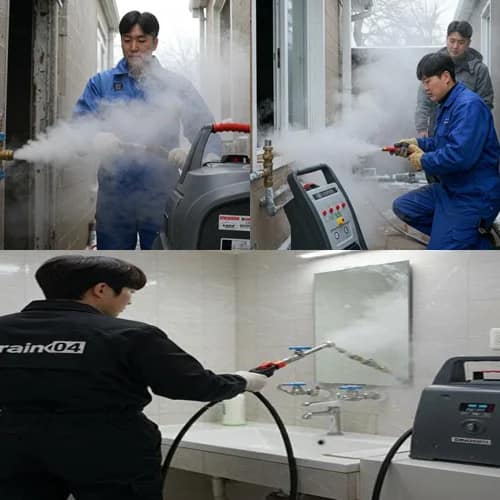 처인구 수도 동파 녹임 해빙 녹임 기술로 하수구까지 통수