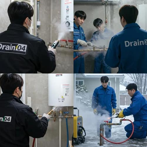 언남동 수도관 동파 하수구 녹여서 쾌적한 환경을