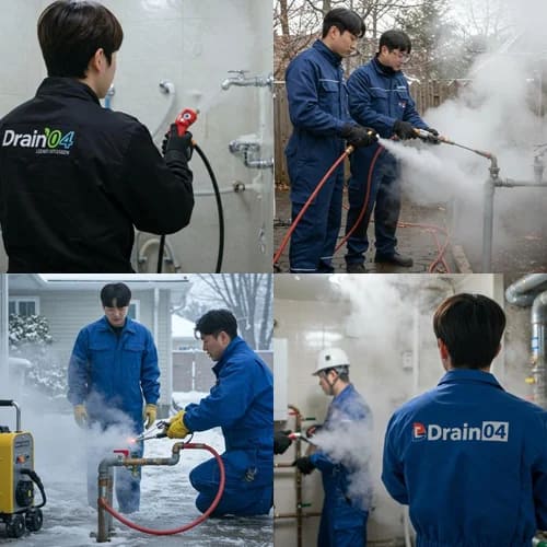 신봉동 수도관 동파 하수구 꽁꽁 언 배관 시원하게 녹여