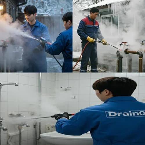 모현면 해빙 하수도 배관 업체 동파로 인한 역류 해결