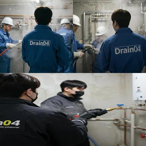 모현면 해빙 하수도 배관 업체 동파로 인한 역류 해결