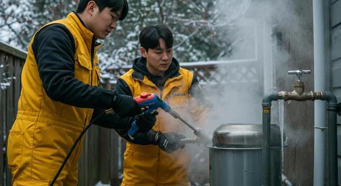 처인구 수도 동파 녹임 해빙 얼어붙은 하수도 문제 해결