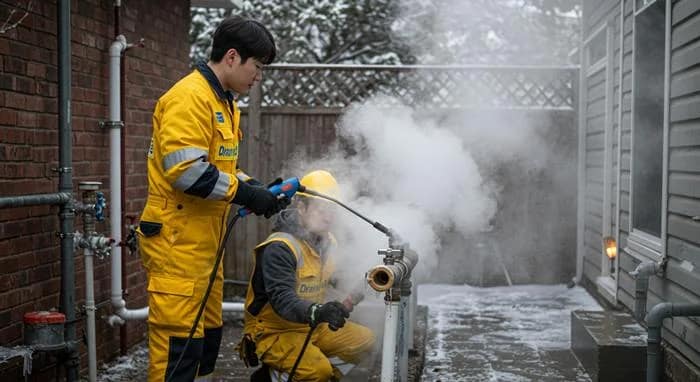 처인구 수도 동파 녹임 해빙 꽁꽁 언 하수관 긴급 해빙