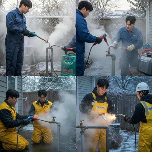 용인 언수도 녹임 하수구 수도관 해빙과 하수구 통수