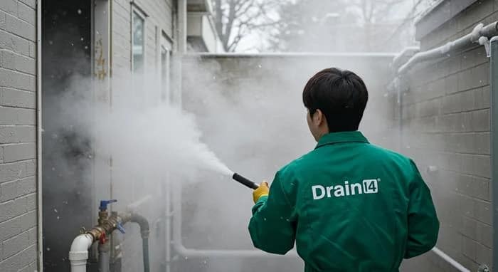 남동 수도관 동파 하수구 꽁꽁 언 수도관 시원하게