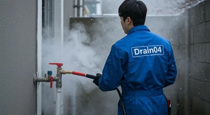 남동 수도관 동파 하수구 꽁꽁 언 수도관 시원하게