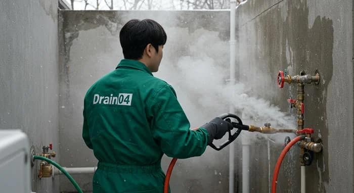 남동 수도관 동파 하수구 꽁꽁 언 수도관 시원하게