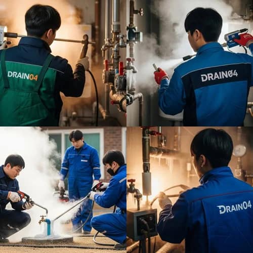 김량장동 수도 동파 녹임 해빙 얼었을 때 완벽하게 복구