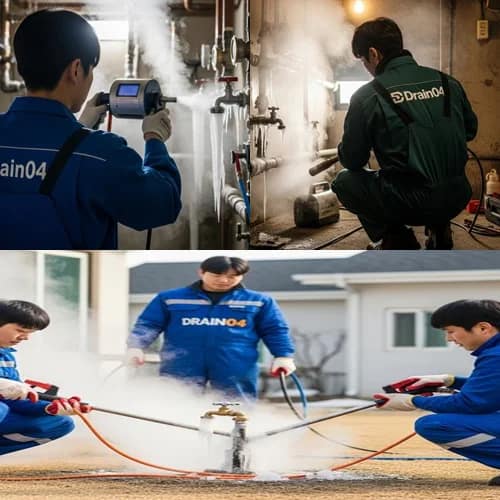 해곡동 수도 동파 녹임 해빙 꽁꽁 언 곳 시원하게 녹여