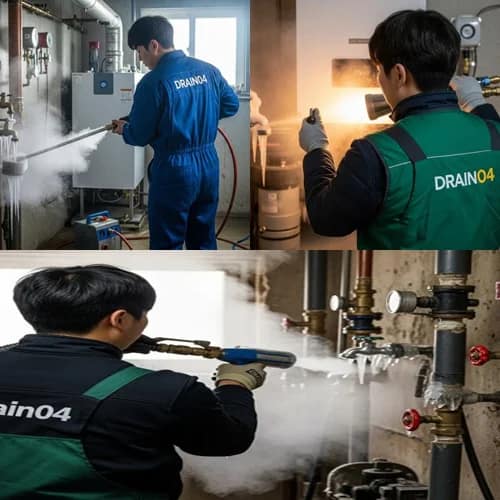 모현면 언 수도 녹임 해빙 업체 녹여서 역류까지 완벽 해결