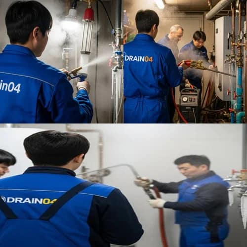 모현면 언 수도 녹임 해빙 업체 녹여서 역류까지 완벽 해결