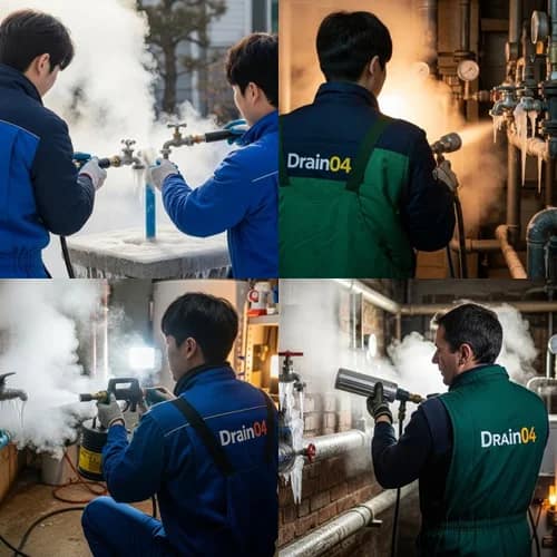 모현면 언 수도 녹임 해빙 업체 녹여서 역류까지 완벽 해결