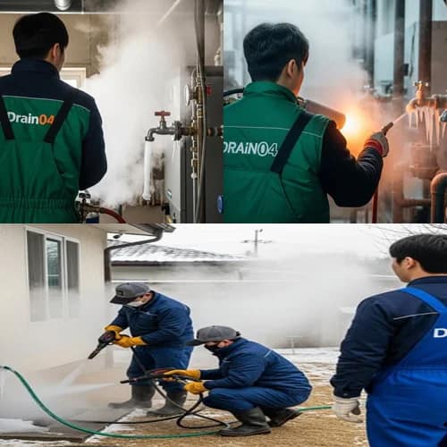 용인시 하수구 해빙 얼었을때 해빙과 통수 한 번에 해결