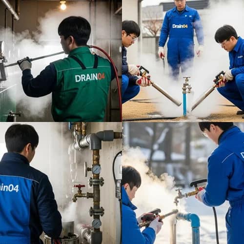 수지 수도관 동파 하수구 꽁꽁 언 마음까지 녹여