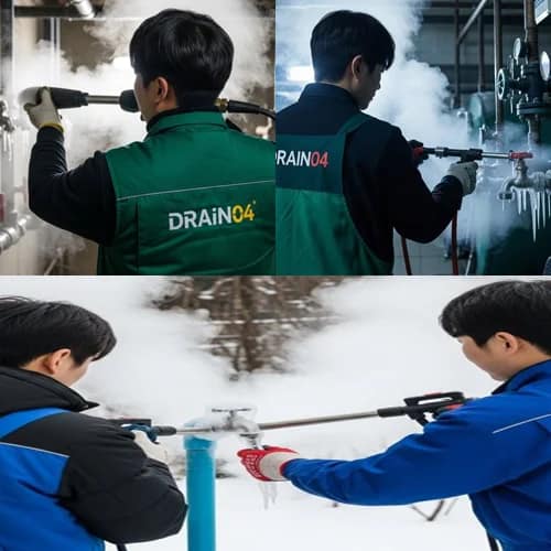 동백동 언 수도 녹임 해빙 업체 꽁꽁 언 수도 하수구 해결