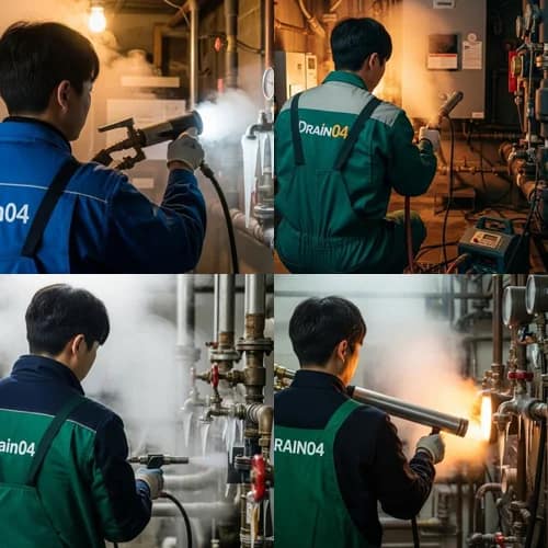 동백동 언 수도 녹임 해빙 업체 꽁꽁 언 수도 하수구 해결