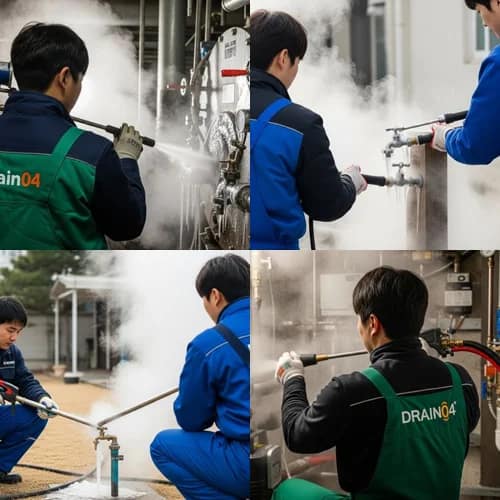 원삼면 언 수도 녹임 해빙 업체 꽁꽁 언 곳 녹여서 복구