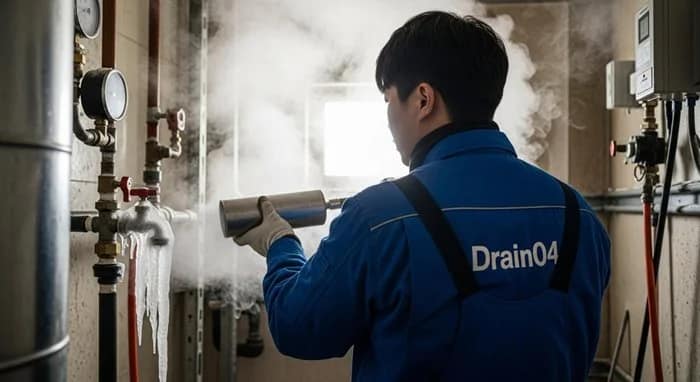 마평동 수도 동파 녹임 해빙 꽁꽁 언 수도 하수구 지킴이