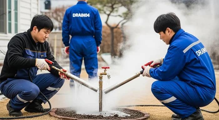 포곡읍 수도 동파 녹임 해빙 수도 동파 하수구 막힘 동시 해결