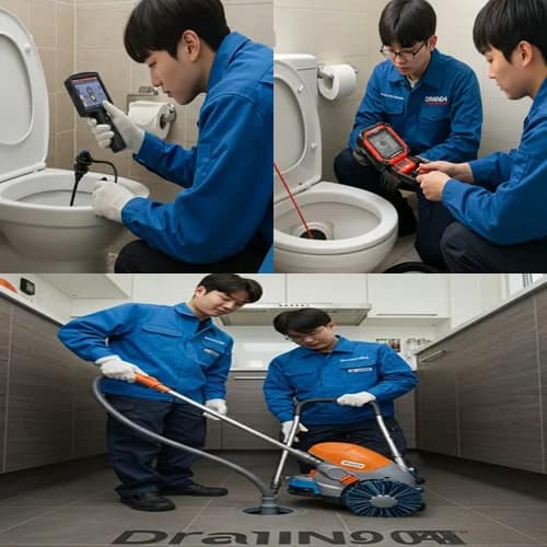 처인구 고압세척 하수구뚫음 횡주관 청소 하기