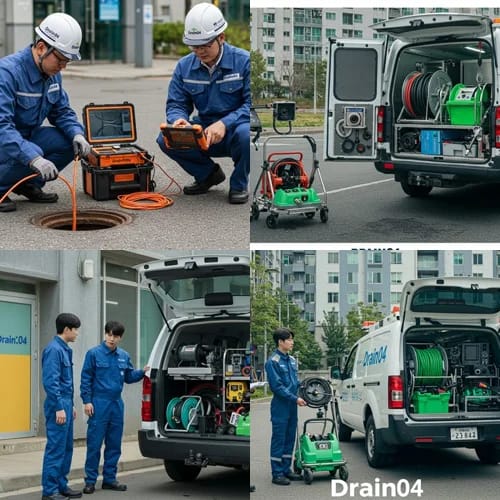 처인구 고압세척 하수구뚫음 횡주관 청소 하기