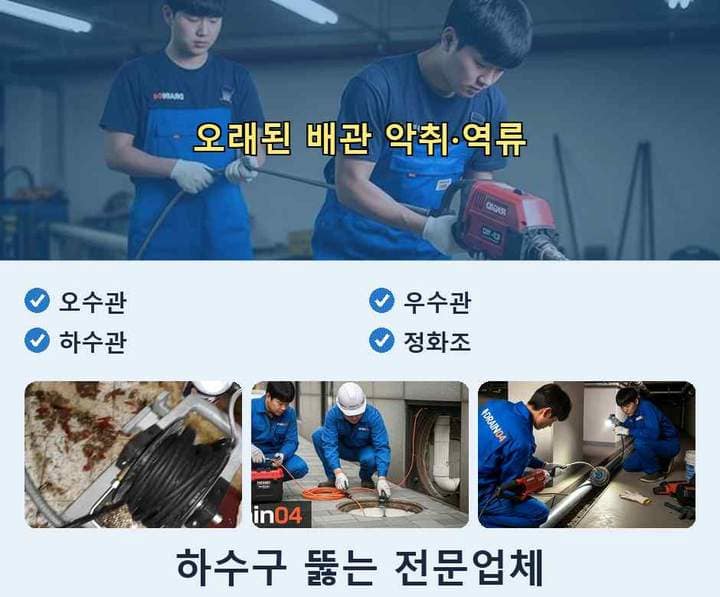 마평동 고압세척 내시경 관로 점검