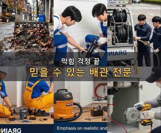 유방동 고압세척 시공 전 배관 상태
